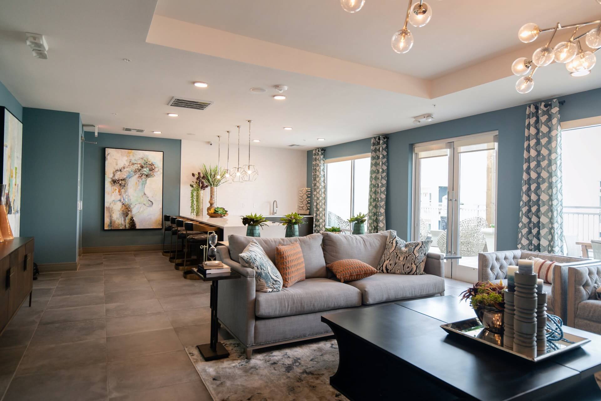 Modern Vastu-compliant living and dining space designed by Dr. David Dharmadas, featuring balanced lighting, natural flow, and harmonious color elements.